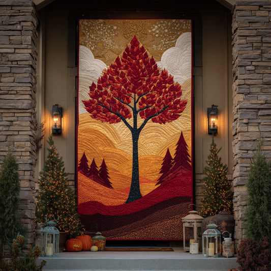 Living Roots Quilted Door Cover NCU0DV8397