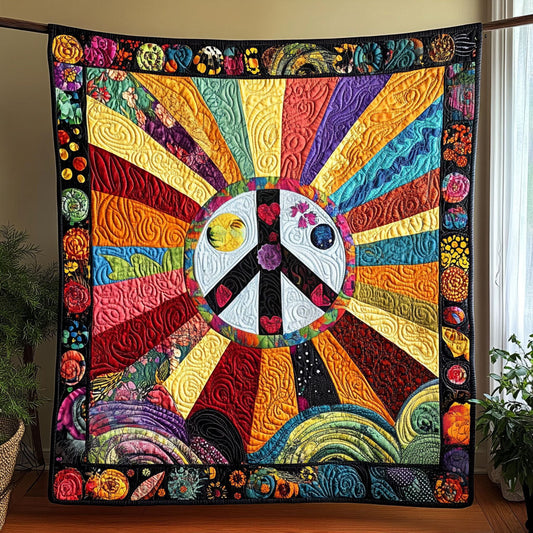 Living in Peace Quilted Blanket NCU0PT5522