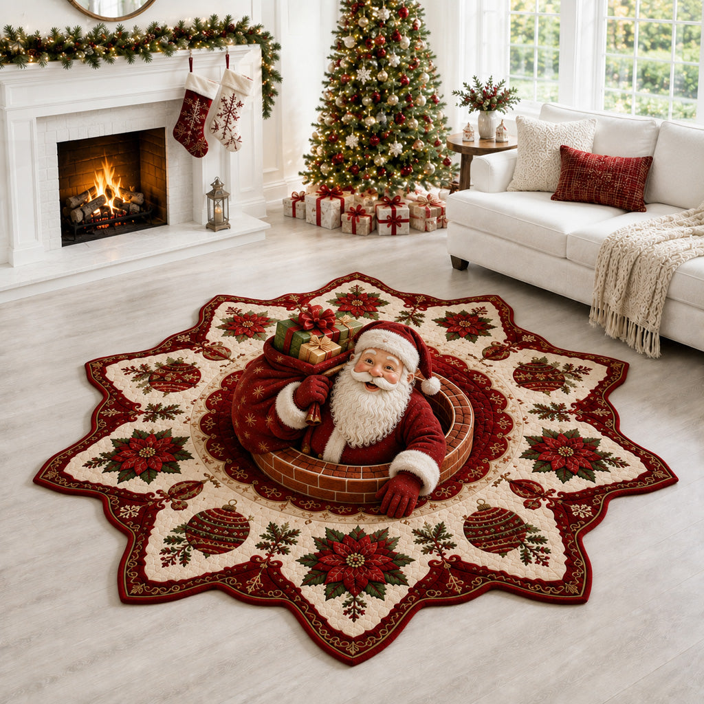 Loaded Santa Claus Custom Shape Area Rug NCU0HH2141