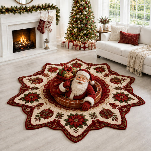 Loaded Santa Claus Custom Shape Area Rug NCU0HH2141