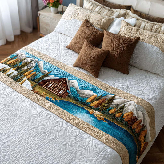 Lodge Cabin Dreams Quilted Bed Runner NCU0NT8703