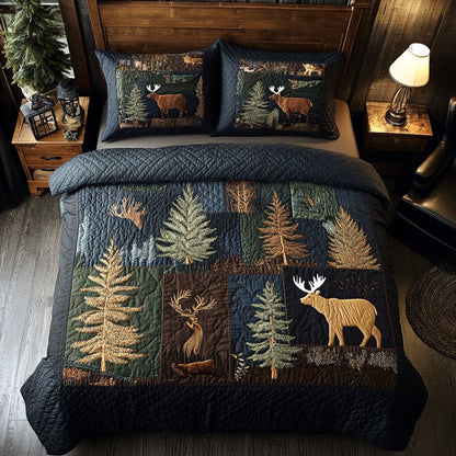 Lodge Life 3-Piece Quilted Bedding Set NCU0PT8575