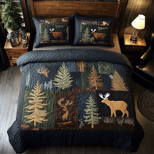 Lodge Life 3-Piece Quilted Bedding Set NCU0PT8575