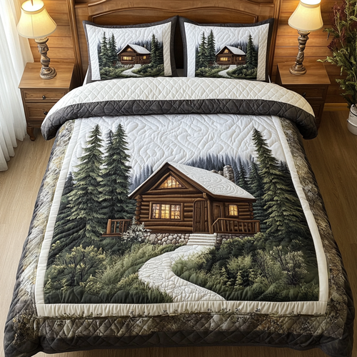 Lodge Life Designs 3-Piece Quilted Bedding Set NCU0DV2713