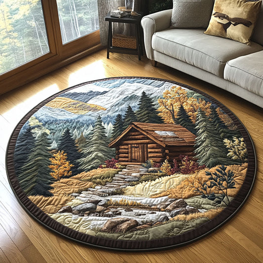 Lodge in the Pines Quilted Round Mat NCU0PT6773