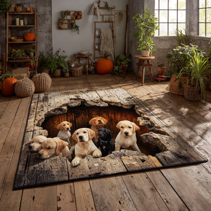Log Labrador Retriever Area Rug NCU0HH1440