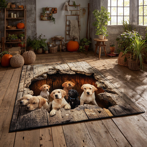 Log Labrador Retriever Area Rug NCU0HH1440