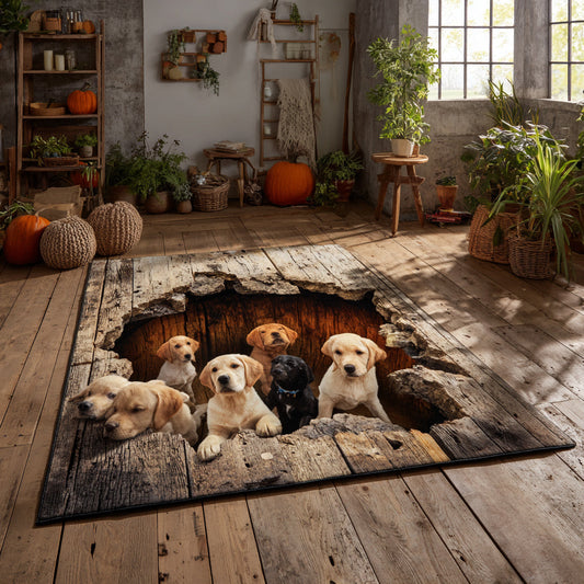 Log Labrador Retriever Area Rug NCU0HH1440