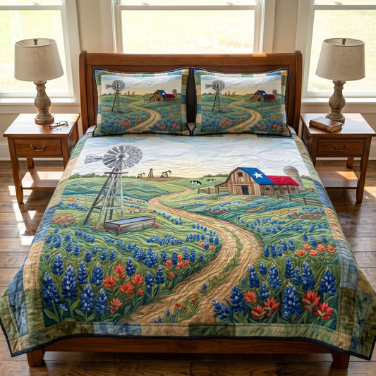 Lone Beauty 3-Piece Quilted Bedding Set NCU0NT12784