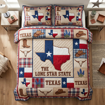 Lone Frontier 3-Piece Quilted Bedding Set NCU0TD2758