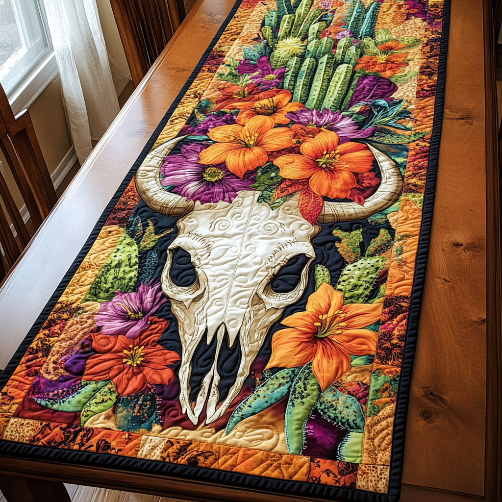 Lone Horn Quilted Table Runner NCU0DK6784