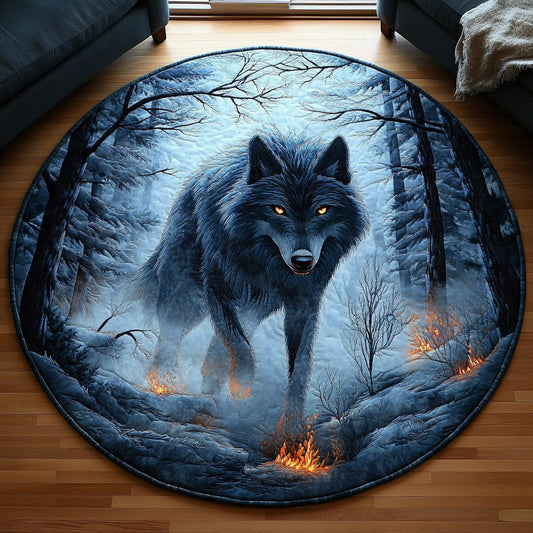 Lone Howl Quilted Round Mat NCU0DV6516