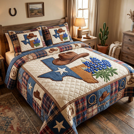 Lone Prairie 3-Piece Quilted Bedding Set NCU0TD2778