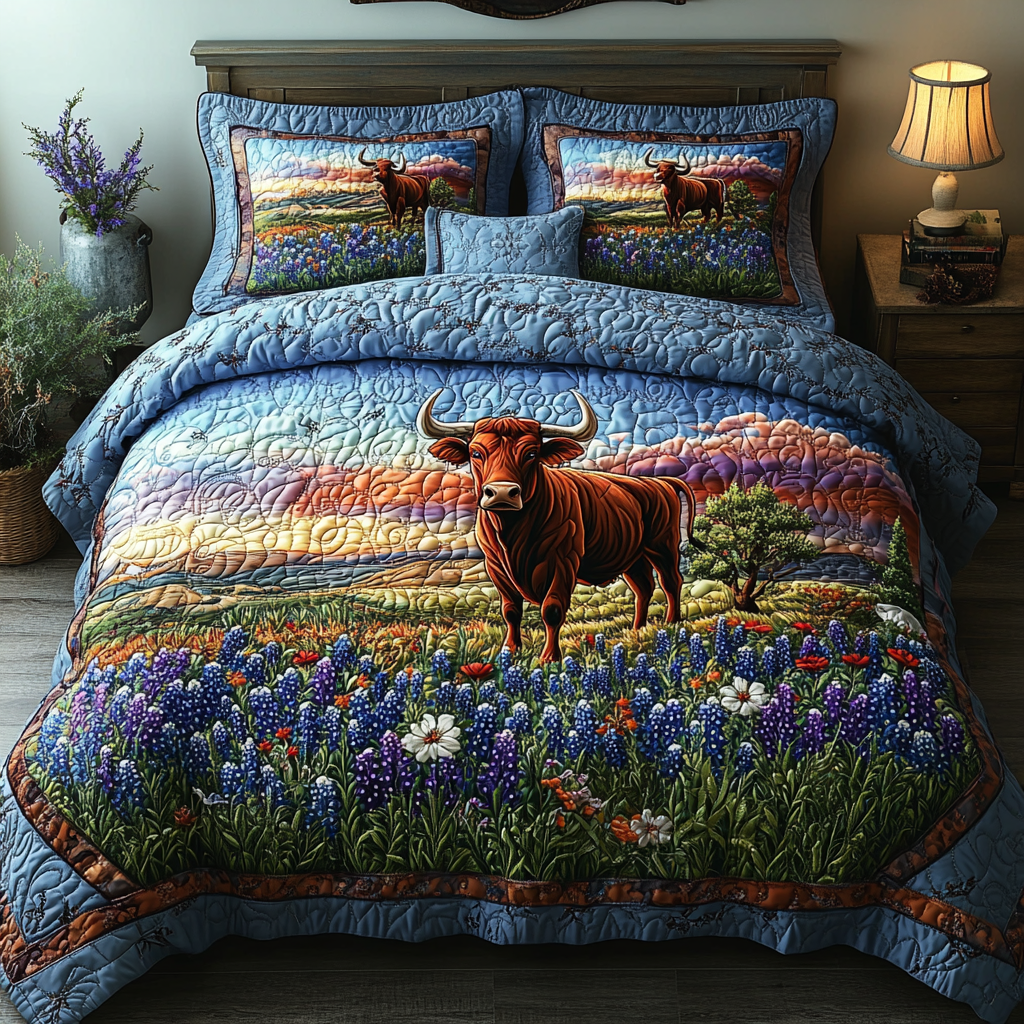 Lone Range 3-Piece Quilted Bedding Set NCU0DK7126