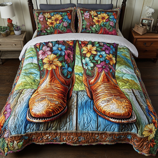 Lone Rider 3-Piece Quilted Bedding Set NCU0DK6830