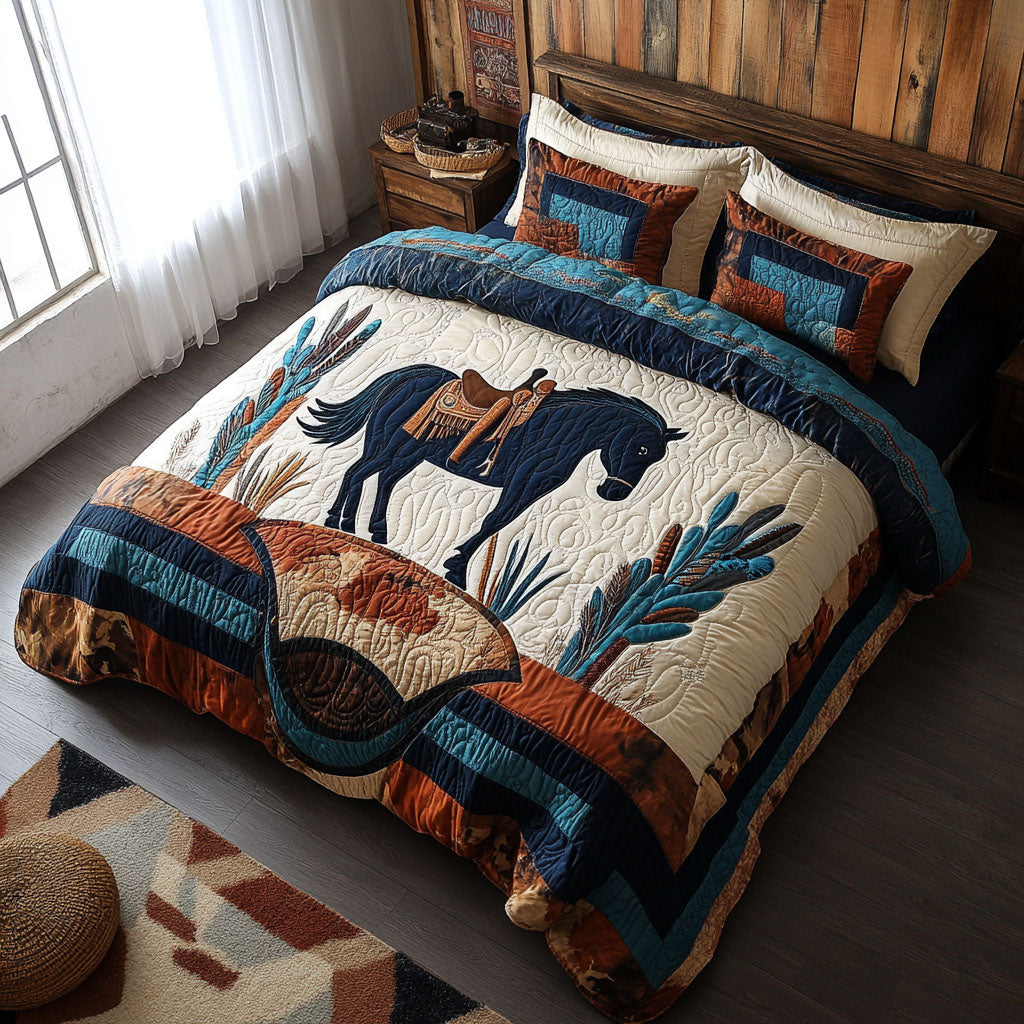 Lone Rider 3-Piece Quilted Bedding Set NCU0PT11182