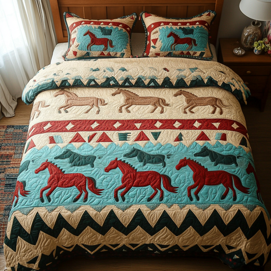 Lone Rider 3-Piece Quilted Bedding Set NCU0VH2273