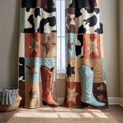 Lone Rider Boots Quilted Curtains NCU0XD2136