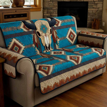 Lone Skull Quilted Sofa Cover NCU0XD2426