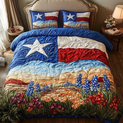 Lone Star 3-Piece Quilted Bedding Set NCU0VH4453