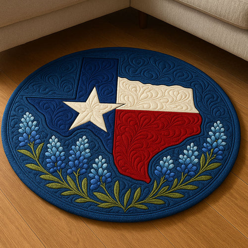 Lone Star Bloom Quilted Round Mat NCU0NT6231