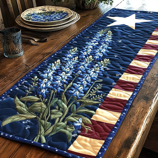 Lone Star Blossoms Quilted Table Runner NCU0DV4734