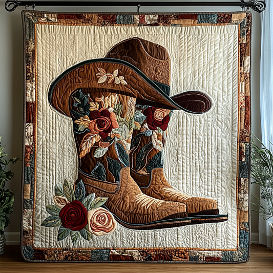 Lone Star Boots Quilted Blanket NCU0DK973