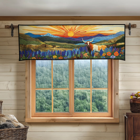 Lone Star Horns Quilted Valance NCU0PT6327