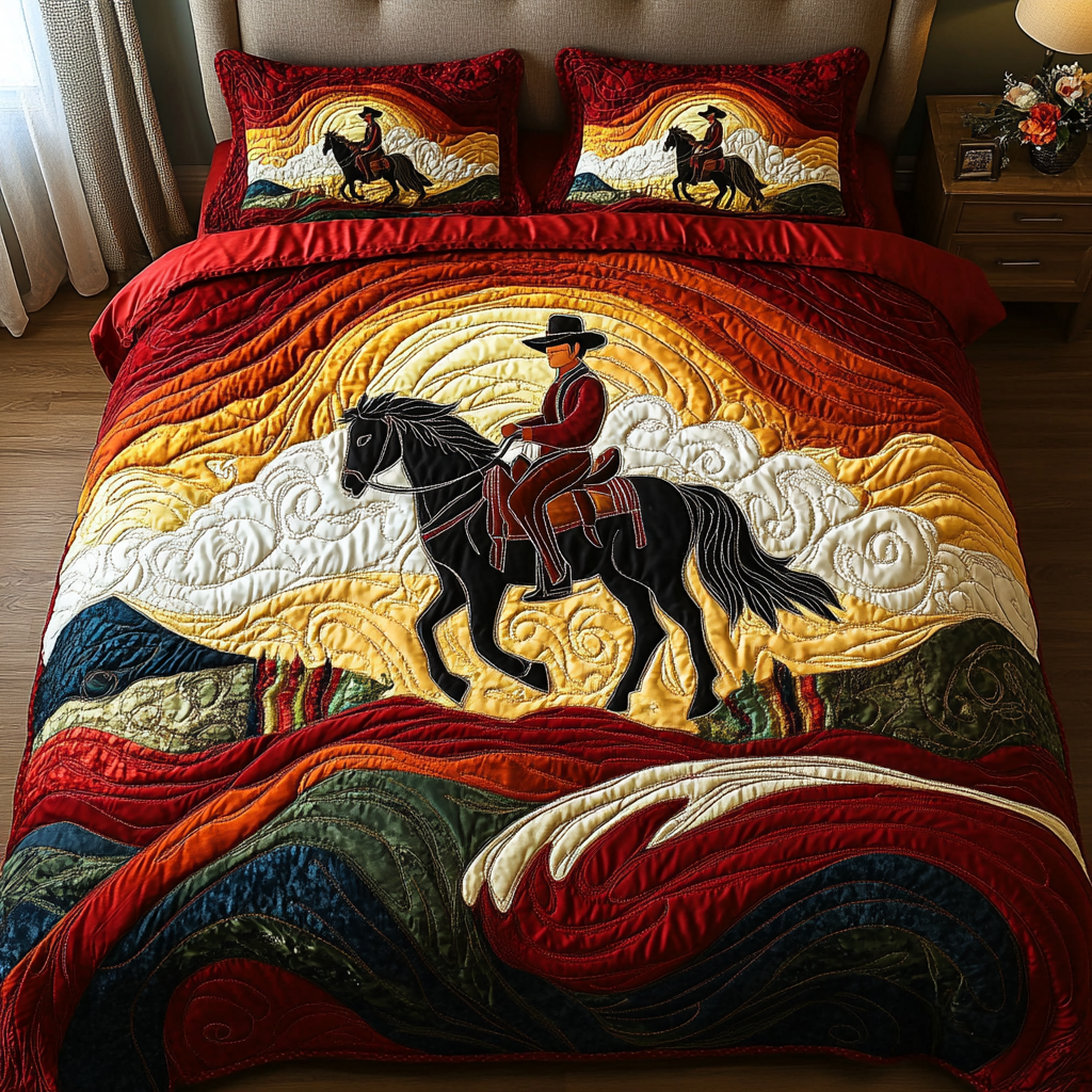Lone Star Legacy 3-Piece Quilted Bedding Set NCU0DK2414