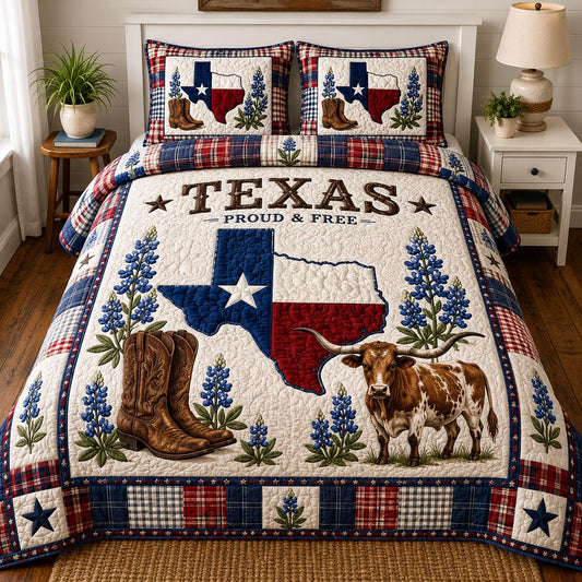 Lone Star Legacy 3-Piece Quilted Bedding Set NCU0DV9764