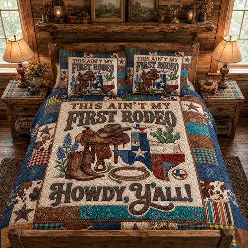 Lone Star Legends 3-Piece Quilted Bedding Set NCU0PT11725