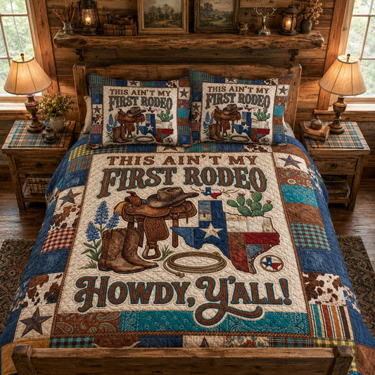 Lone Star Legends 3-Piece Quilted Bedding Set NCU0PT11725