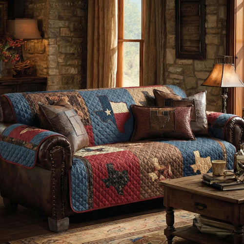 Lone Star Quilted Sofa Cover NCU0XD2267