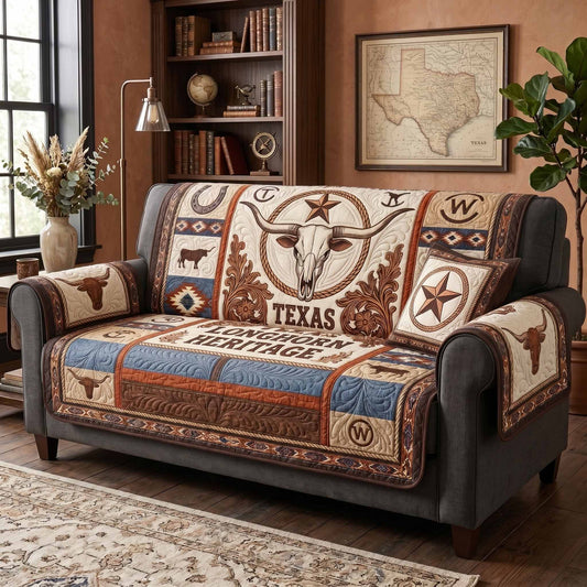 Lone Star Quilted Sofa Cover NCU0XD2848