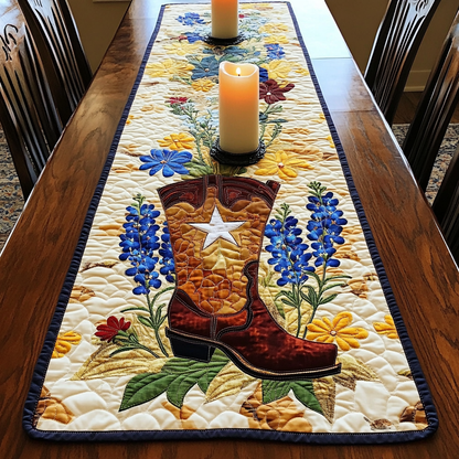 Lone Star Quilted Table Runner NCU0VL2177