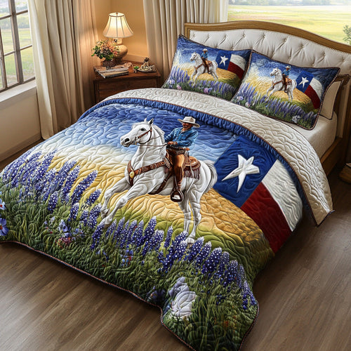 Lone Star Rider 3-Piece Quilted Bedding Set NCU0NT5683