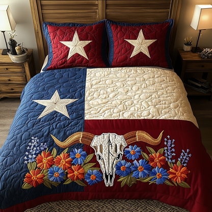 Lone Star Spirit 3-Piece Quilted Bedding Set NCU0DV4949