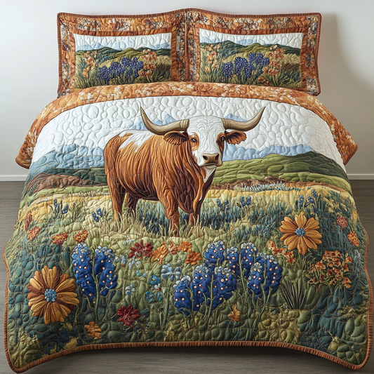 Lone Star Spirit 3-Piece Quilted Bedding Set NCU0DV4956