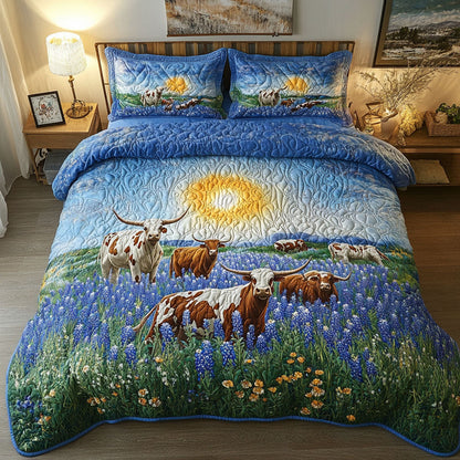 Lone Star Sunrise 3-Piece Quilted Bedding Set NCU0NT5872