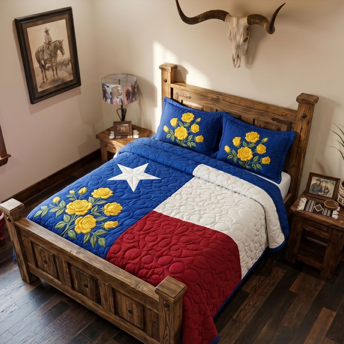 Lone State 3-Piece Quilted Bedding Set NCU0NT12757
