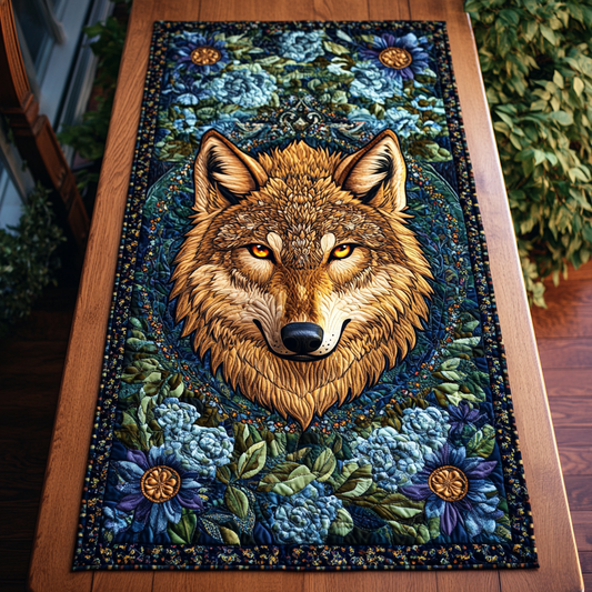 Lone Wolf Quilted Table Runner NCU0DK8133