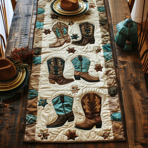 Lonestar Boot Quilted Table Runner NCU0DV017