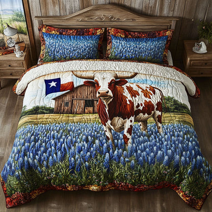 Longhorn Dreams 3-Piece Quilted Bedding Set NCU0NT5867