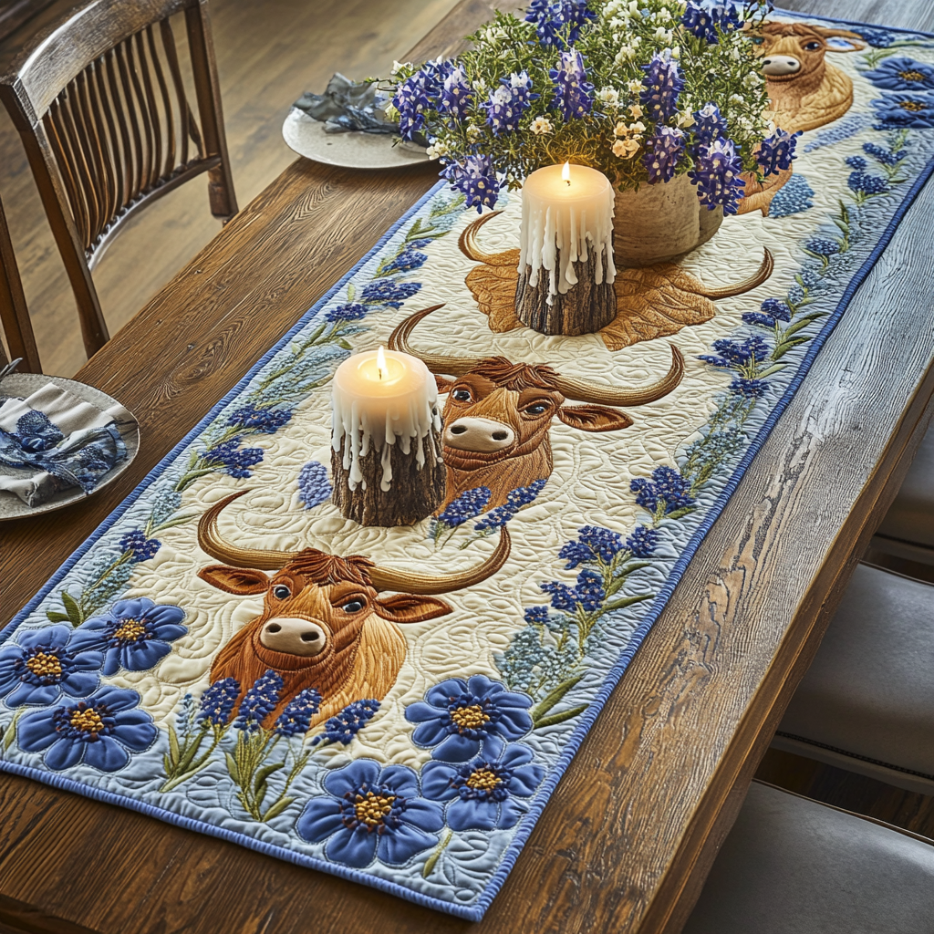 Longhorn Grace Quilted Table Runner NCU0VH5283