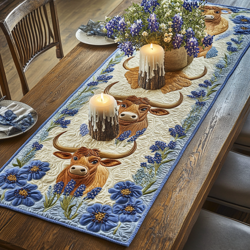 Longhorn Grace Quilted Table Runner NCU0VH5283