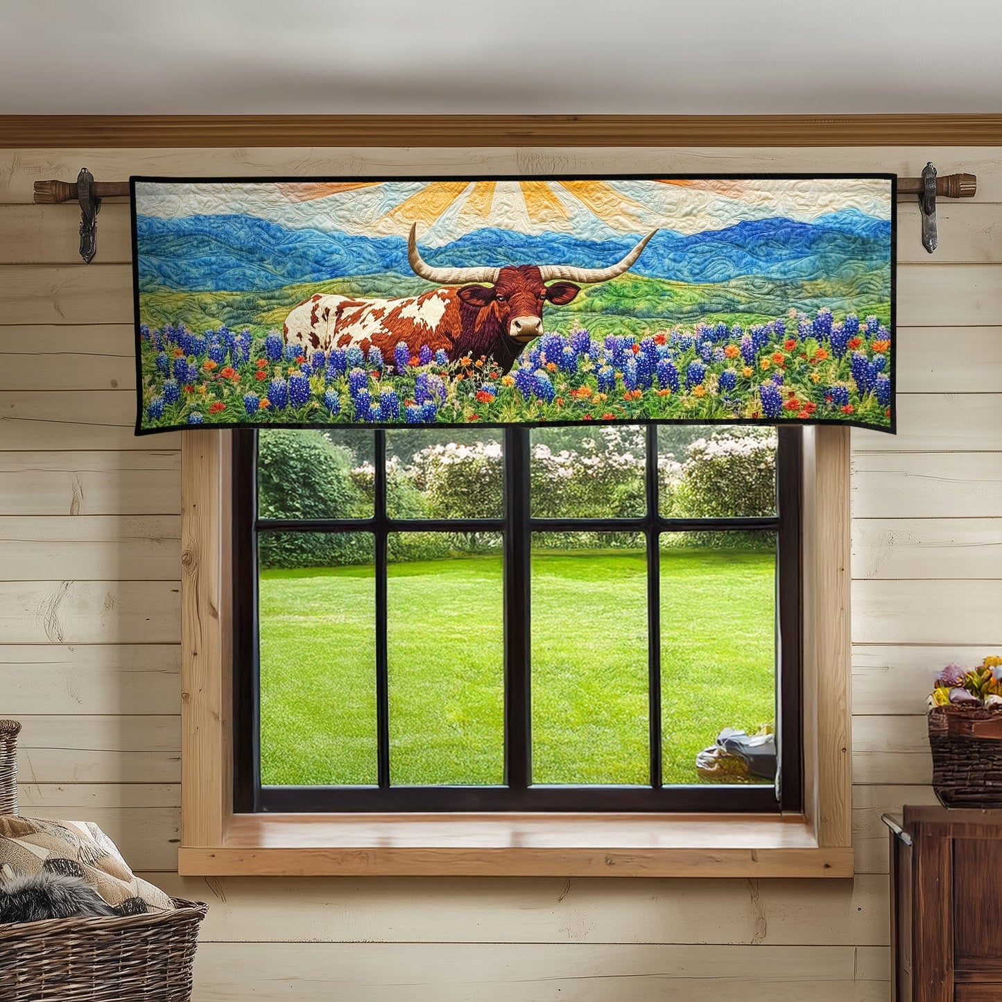 Longhorn Majesty Quilted Valance NCU0PT6329