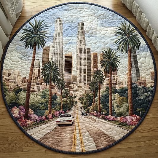 Los Angeles Bliss Quilted Round Mat NCU0DV5198