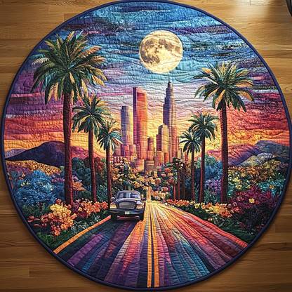 Los Angeles Dreams Quilted Round Mat NCU0DV5193
