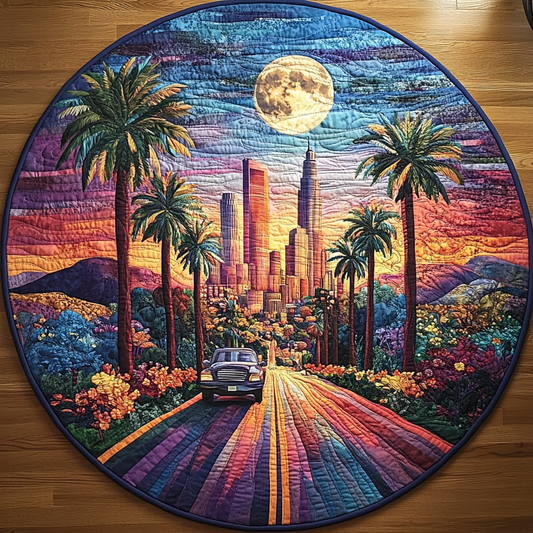 Los Angeles Dreams Quilted Round Mat NCU0DV5193