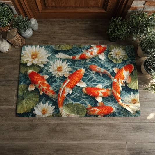Lotus Koi Fish Doormat NCU0HH622